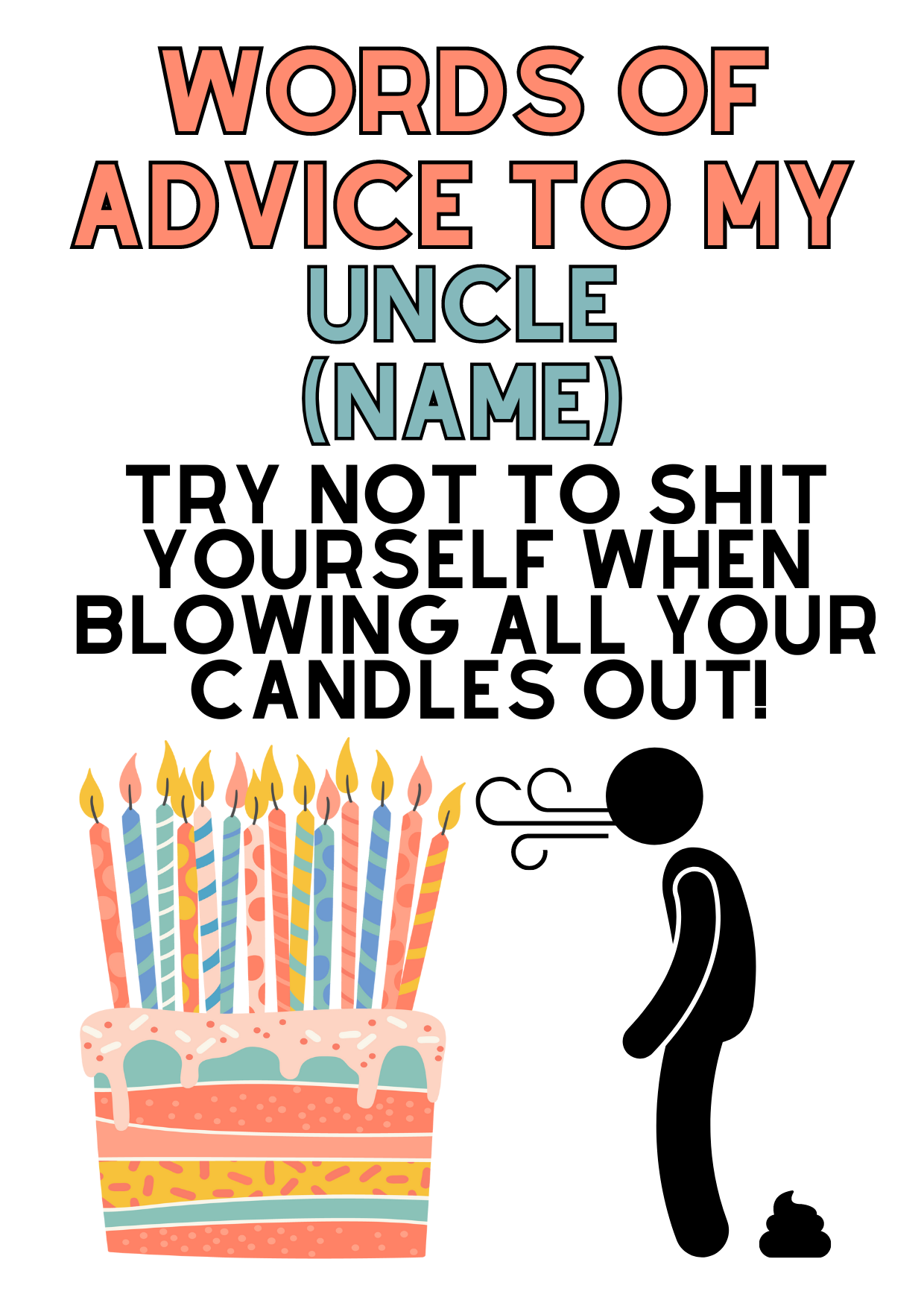 Personalised and Funny Uncle Birthday Card